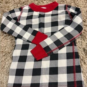 Hanna Andersson buffalo Black and White Plaid Kids Shirt size 5 - top only